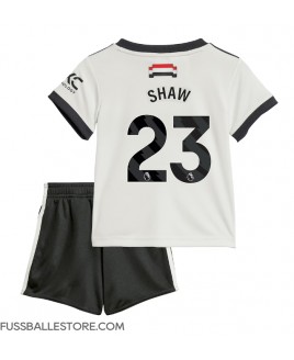 Günstige Manchester United Luke Shaw #23 3rd trikot Kinder 2024-25 Kurzarm (+ Kurze Hosen)